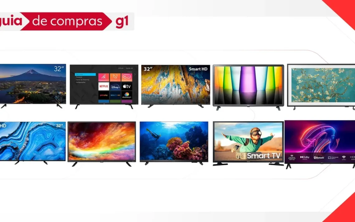 Smart TVs, TVs conectadas de 32 polegadas;