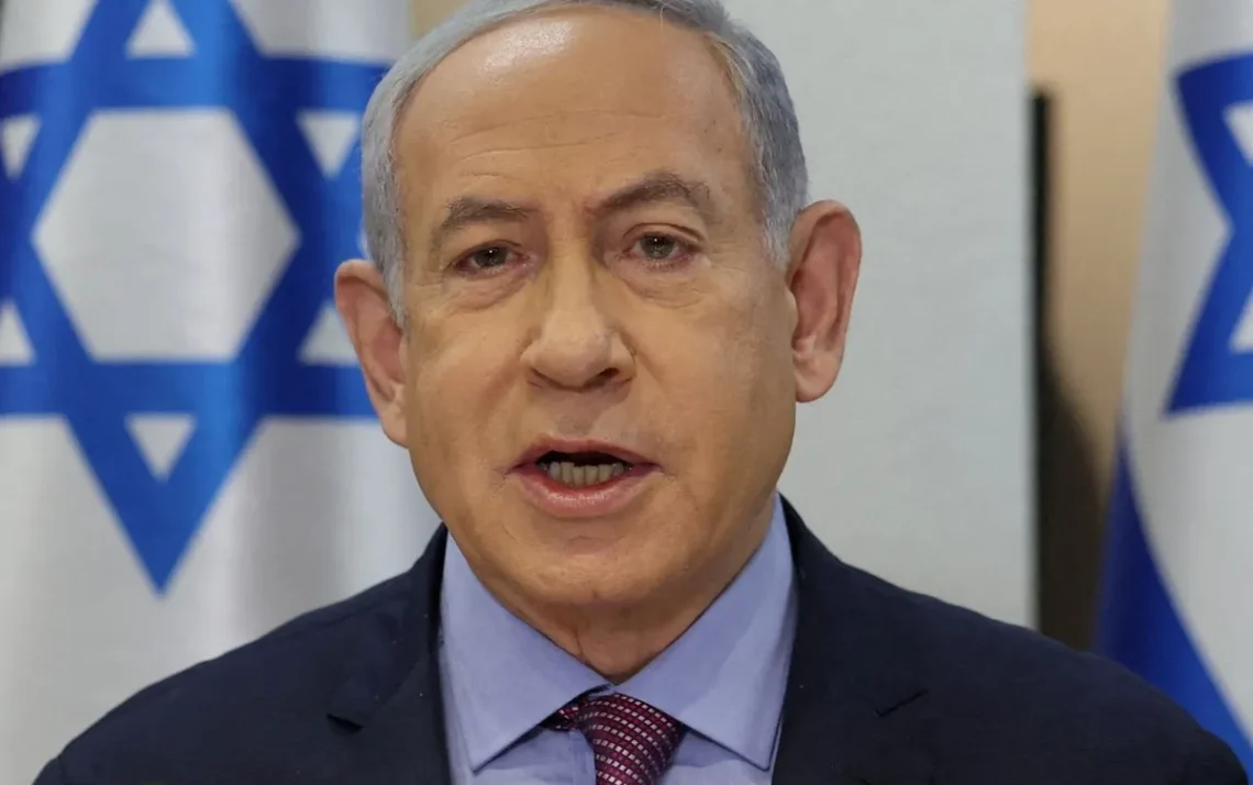 primeiro-ministro, israelense, Benjamin, Netanyahu;